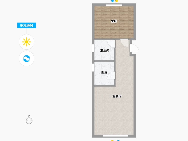 黑龙江省-齐齐哈尔市-翰林尚品-54.00-户型库-采光通风