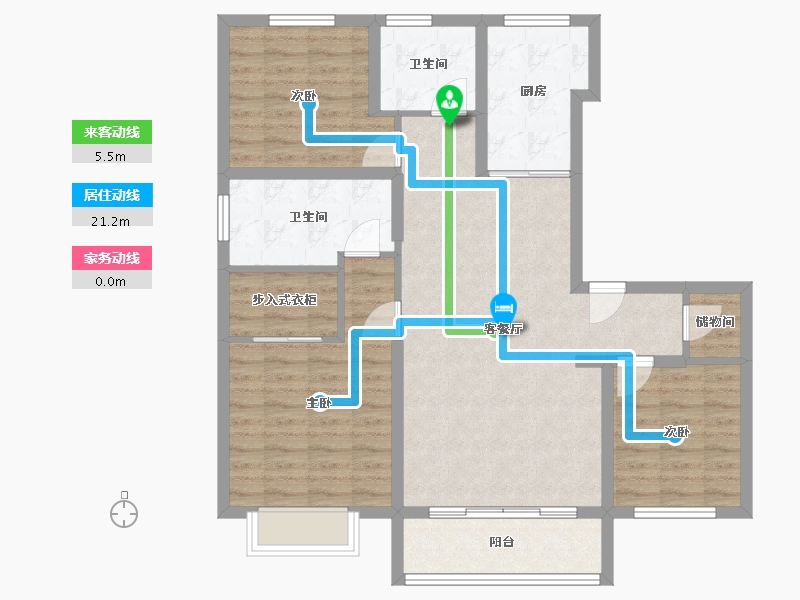 上海-上海市-海玥瀜庭-97.04-户型库-动静线