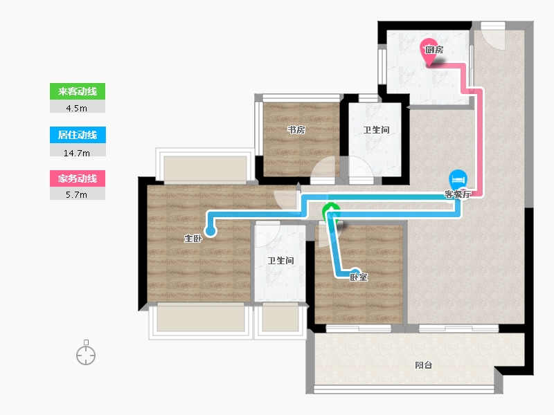 广东省-惠州市-方直星图-76.00-户型库-动静线