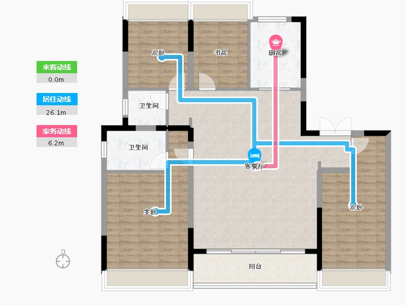 江苏省-苏州市-中建御璟峯-129.99-户型库-动静线