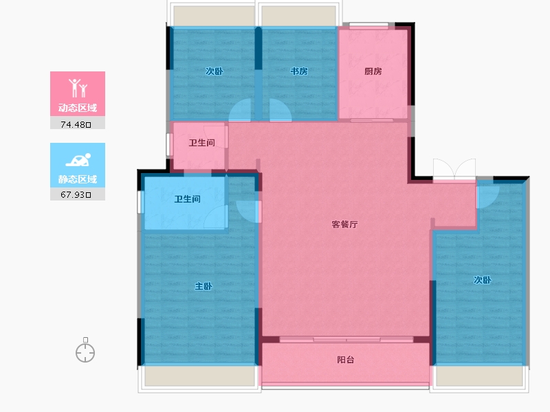 江苏省-苏州市-中建御璟峯-129.99-户型库-动静分区