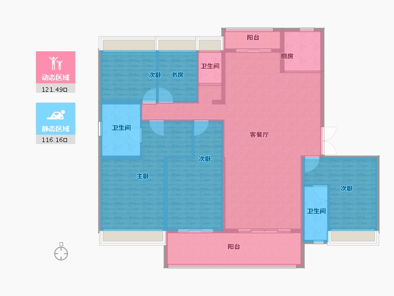 江苏省-镇江市-碧桂园凤凰城-219.01-户型库-动静分区