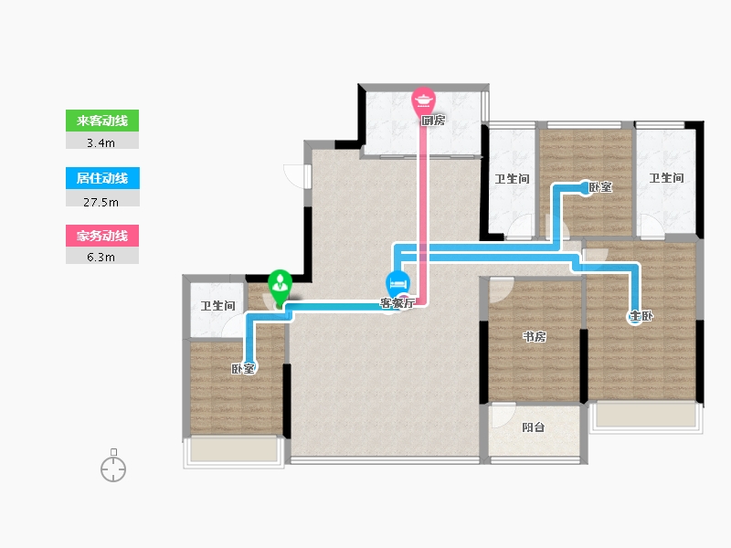 浙江省-嘉兴市-苏嘉至境园-138.41-户型库-动静线