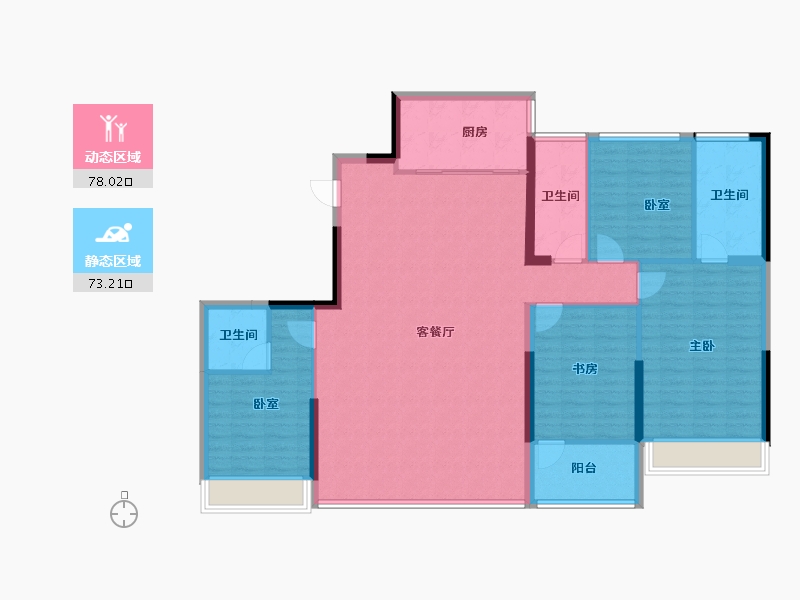 浙江省-嘉兴市-苏嘉至境园-138.41-户型库-动静分区