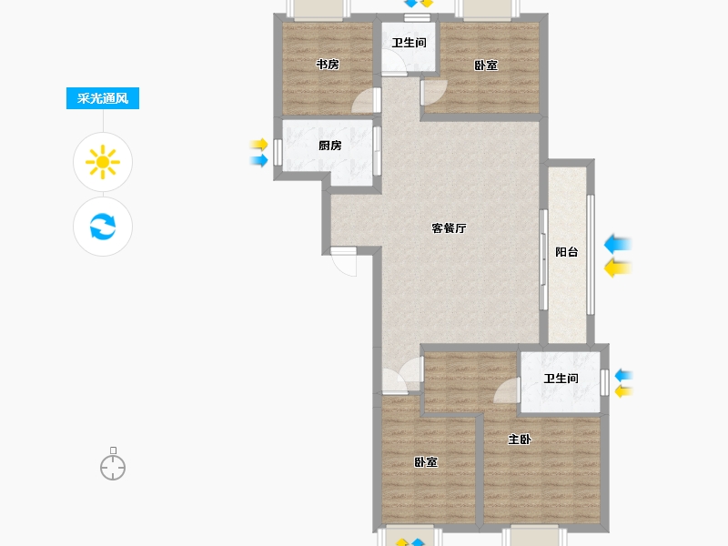 广西壮族自治区-柳州市-金湾御府-115.20-户型库-采光通风