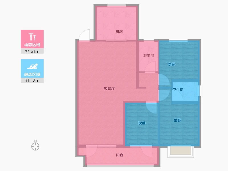 山东省-青岛市-珠山塾院-102.01-户型库-动静分区