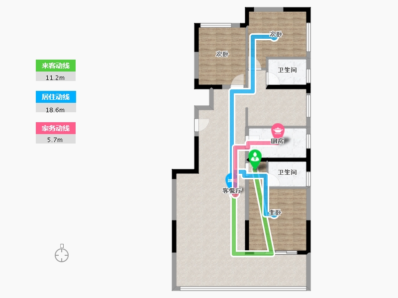 青海省-西宁市-中海·开元壹号丨紫宸-112.06-户型库-动静线