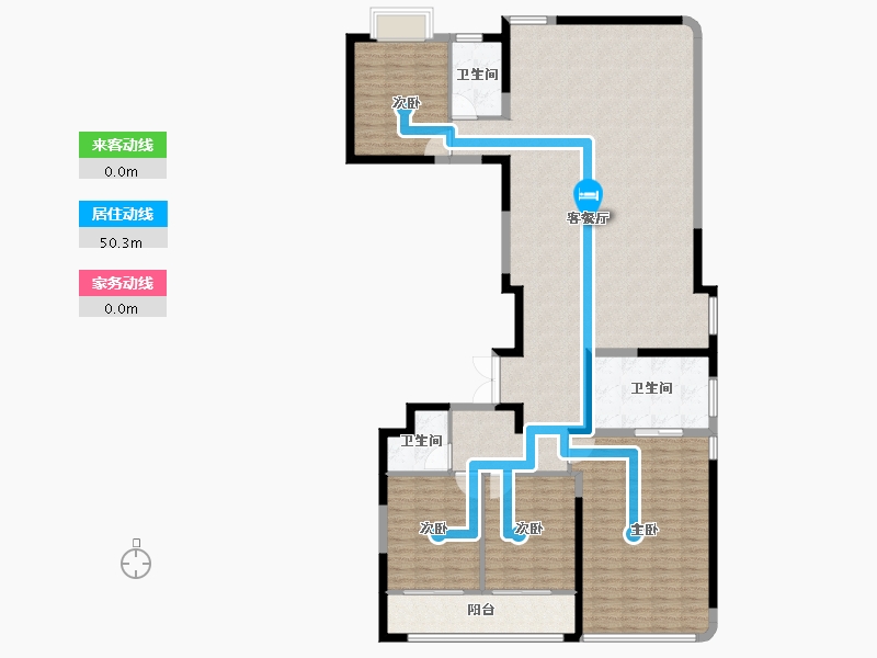 福建省-厦门市-湿地公园TOD璞瑞-162.17-户型库-动静线