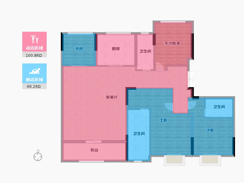 浙江省-杭州市-紫映云来府-151.98-户型库-动静分区