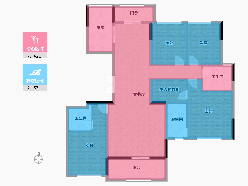 四川省-成都市-西派融城-134.74-户型库-动静分区