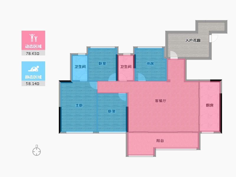 四川省-成都市-中铁卓著-138.68-户型库-动静分区