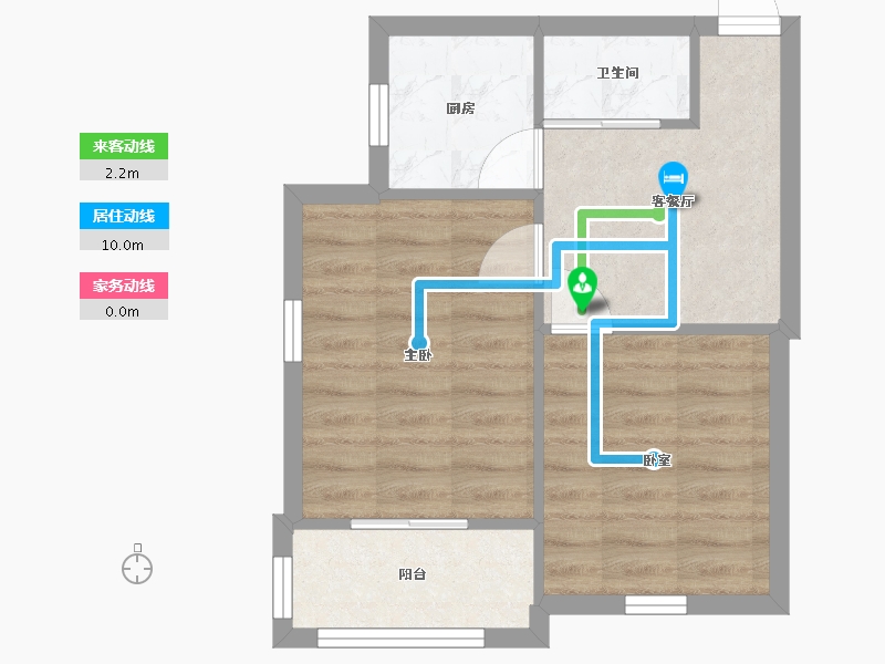 江苏省-南京市-富贵山小区-56.00-户型库-动静线