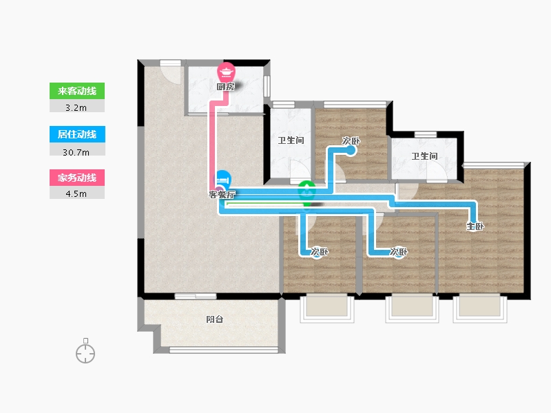 广东省-东莞市-保利和悦春风-97.52-户型库-动静线