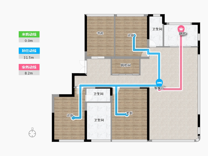 浙江省-温州市-时代滨江瑧品-174.40-户型库-动静线