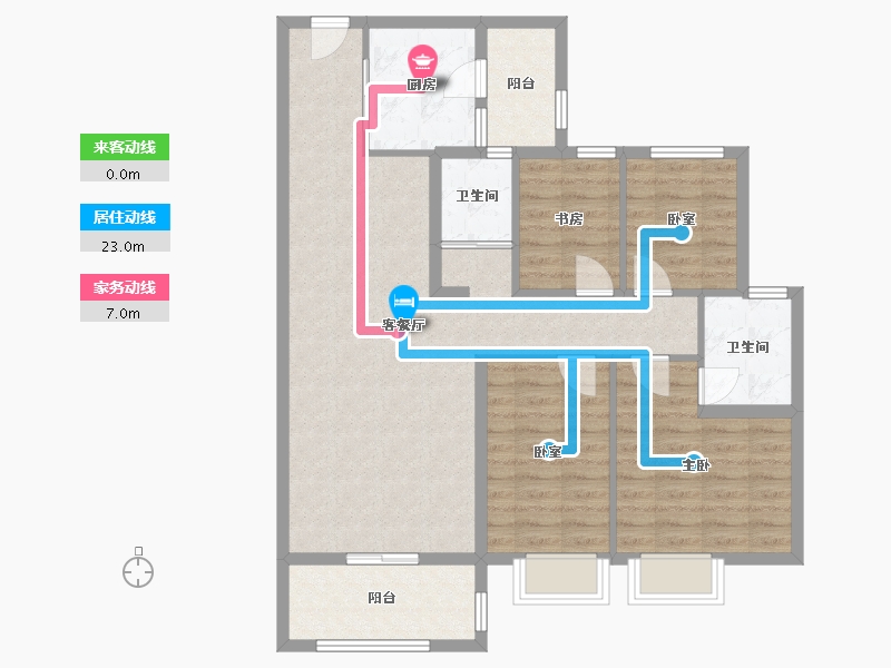 江苏省-镇江市-碧桂园凤凰城-97.59-户型库-动静线