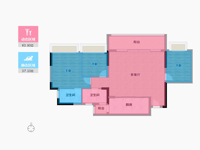 重庆-重庆市-中交无界-91.41-户型库-动静分区