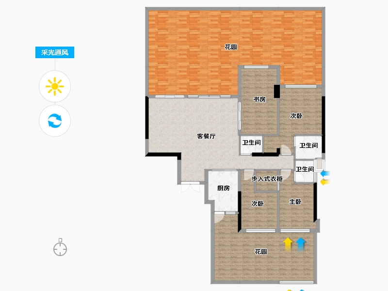 重庆-重庆市-重庆长嘉外滩-222.32-户型库-采光通风