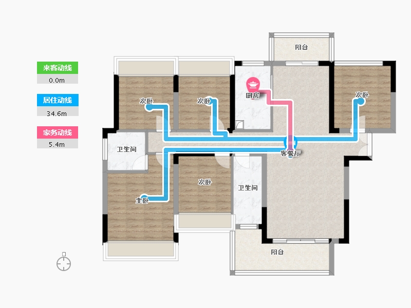 湖南省-株洲市-锦绣豪庭-116.80-户型库-动静线