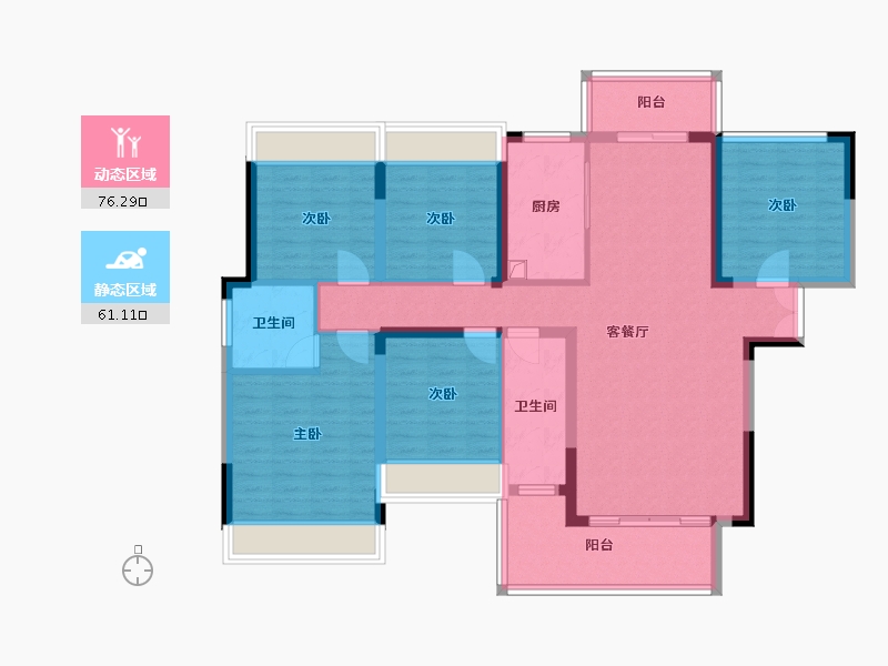 湖南省-株洲市-锦绣豪庭-116.80-户型库-动静分区