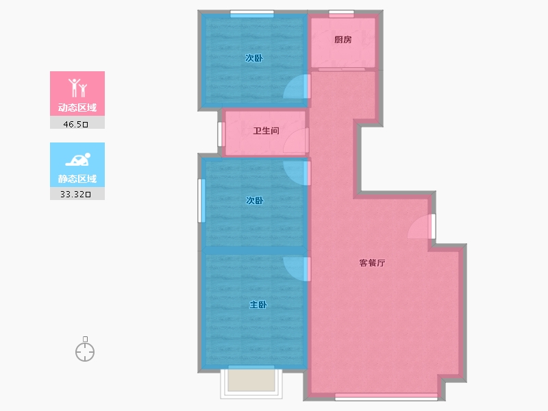 河北省-邢台市-内丘诚园-71.24-户型库-动静分区