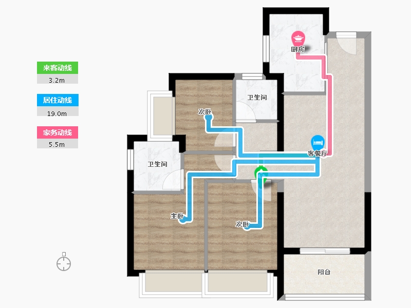 广东省-深圳市-壹湾臻邸-70.65-户型库-动静线