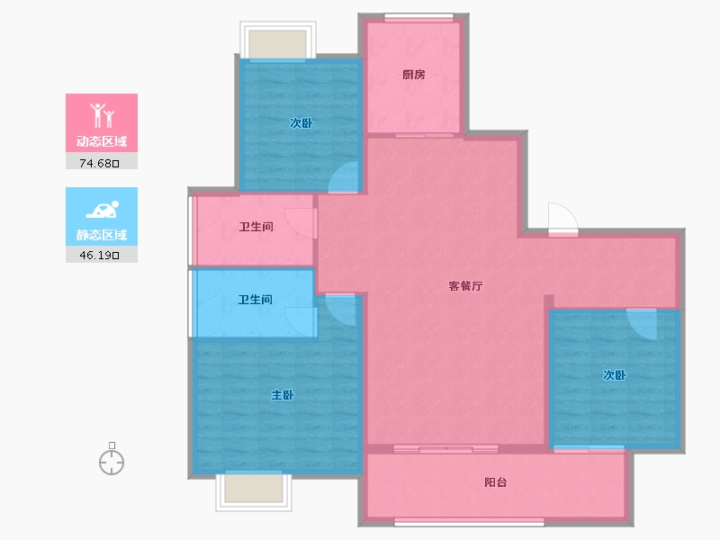 江西省-上饶市-湖城春晓-109.96-户型库-动静分区