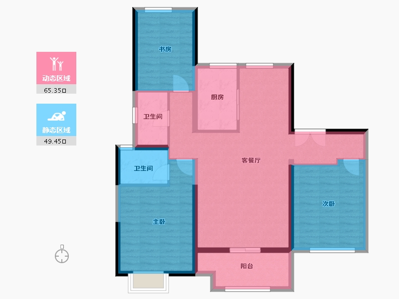 陕西省-咸阳市-锦·唐府建设项目-103.20-户型库-动静分区