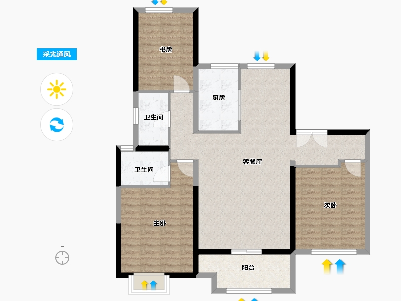 陕西省-咸阳市-锦·唐府建设项目-103.20-户型库-采光通风