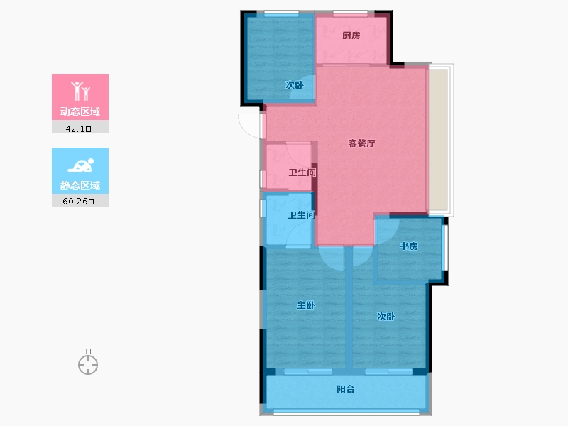 浙江省-杭州市-春风长住·晴翠秋时府-92.01-户型库-动静分区