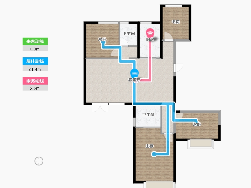 山西省-晋中市-京师城市森林花园-129.00-户型库-动静线