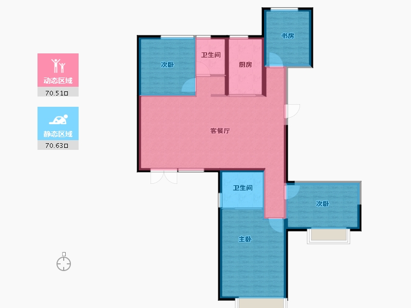 山西省-晋中市-京师城市森林花园-129.00-户型库-动静分区