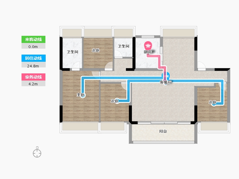 江苏省-苏州市-中国铁建·花语天辰-114.00-户型库-动静线