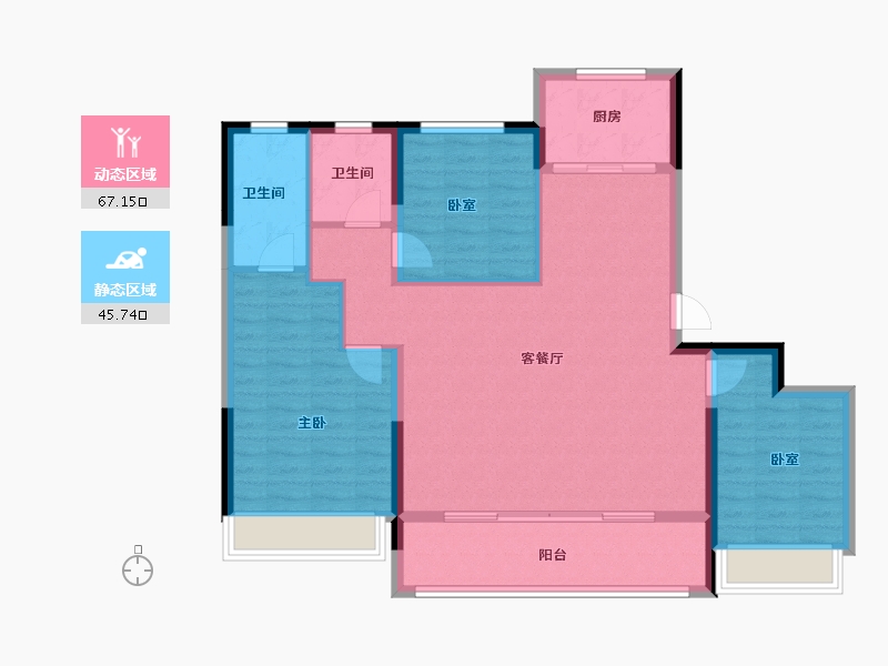 浙江省-温州市-江海云著-102.54-户型库-动静分区