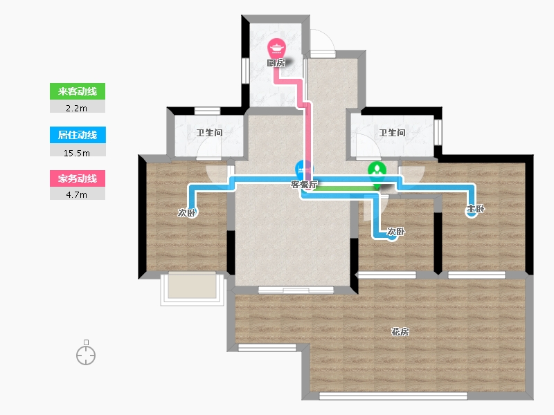 四川省-遂宁市-遂宁金融商业中心-86.31-户型库-动静线