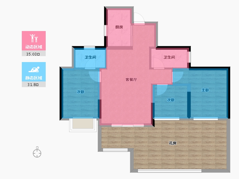 四川省-遂宁市-遂宁金融商业中心-86.31-户型库-动静分区