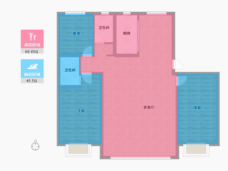 河北省-邢台市-内丘诚园-101.58-户型库-动静分区