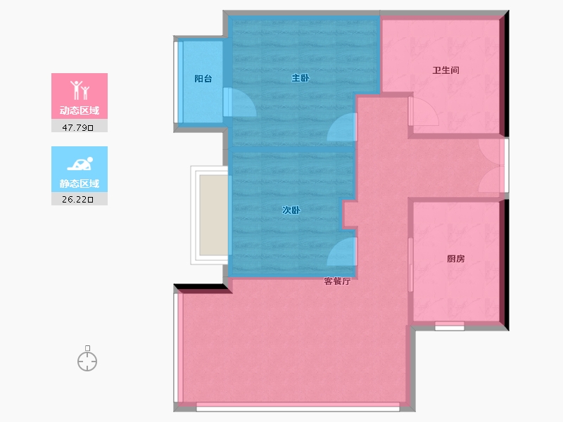 上海-上海市-中興路一號OrientalOne-67.00-户型库-动静分区