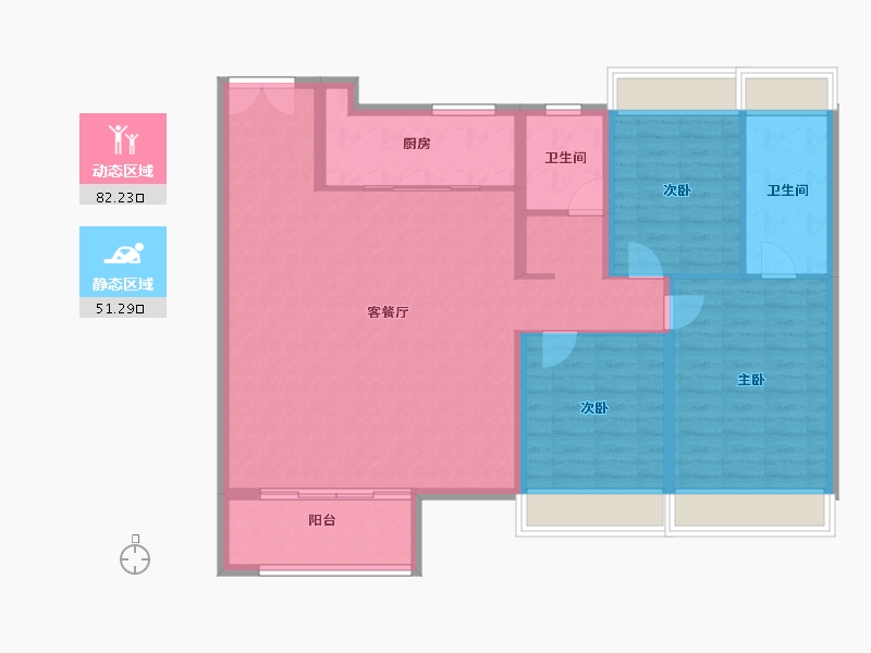 上海-上海市-雍汇庭-122.00-户型库-动静分区