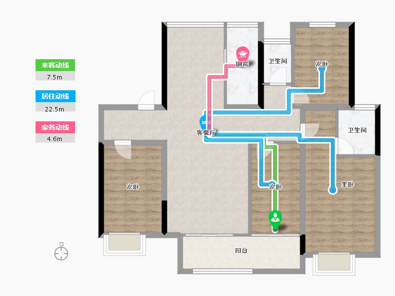 江苏省-徐州市-九巨龙·龙城樾府-111.21-户型库-动静线