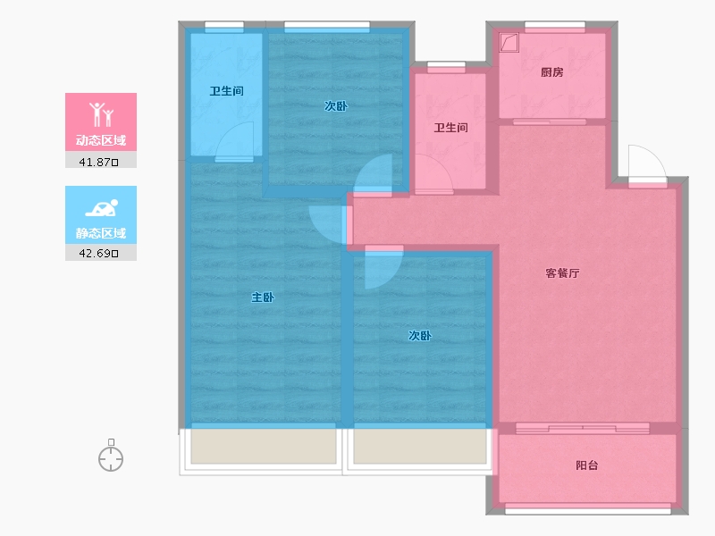 河南省-郑州市-浩创华信-84.00-户型库-动静分区