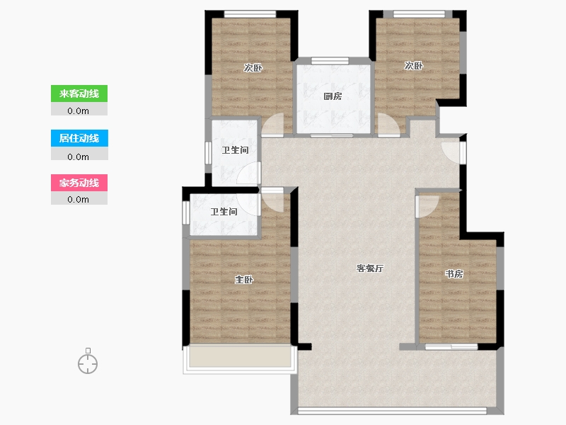 青海省-西宁市-中海·开元壹号丨紫宸-113.68-户型库-动静线