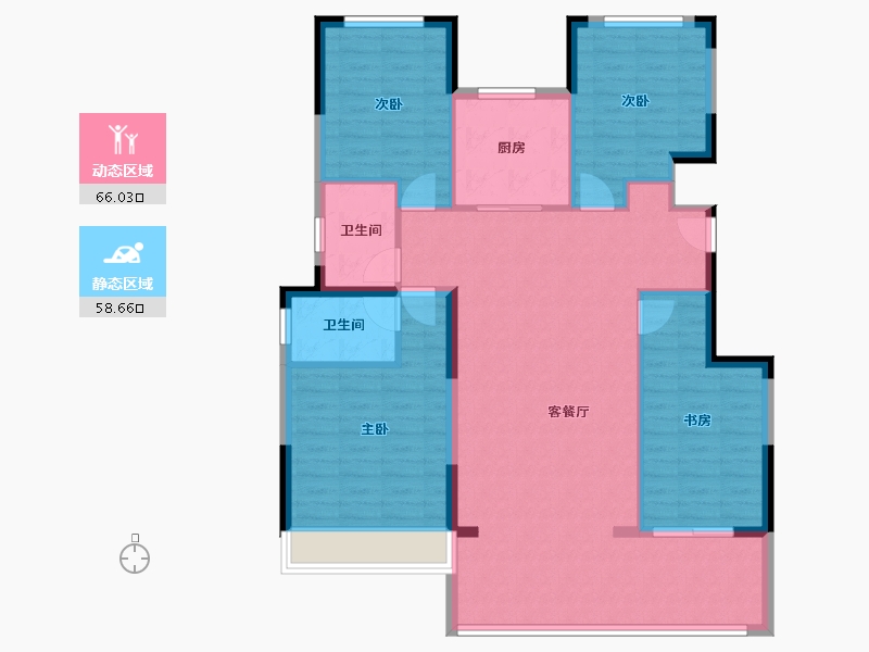 青海省-西宁市-中海·开元壹号丨紫宸-113.68-户型库-动静分区