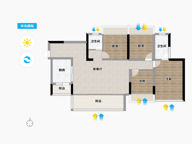 四川省-遂宁市-遂宁金融商业中心-102.83-户型库-采光通风