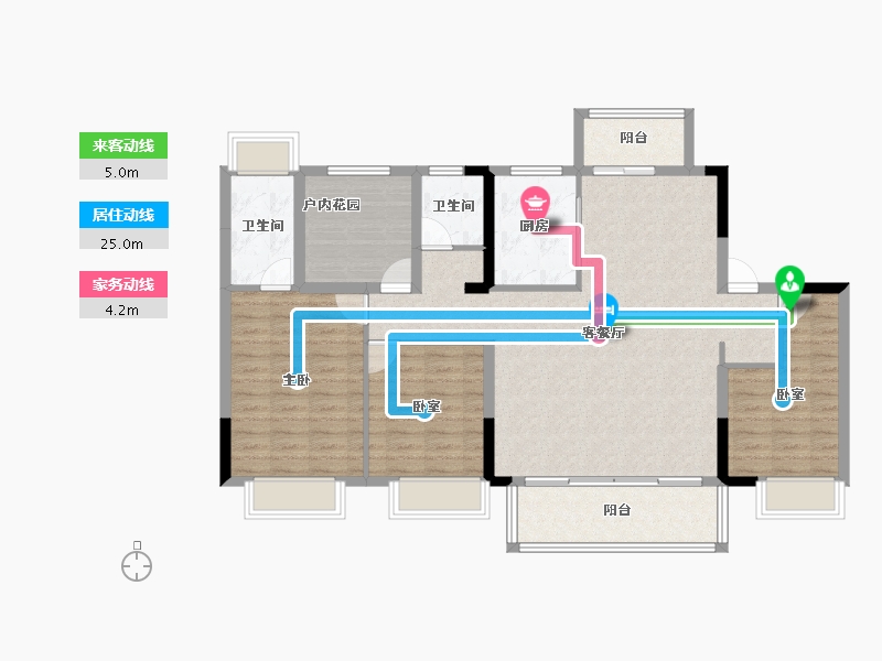 湖南省-长沙市-中冶公园1957-114.40-户型库-动静线