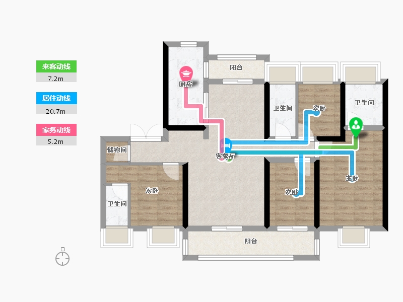 江苏省-镇江市-碧桂园凤凰城-95.05-户型库-动静线