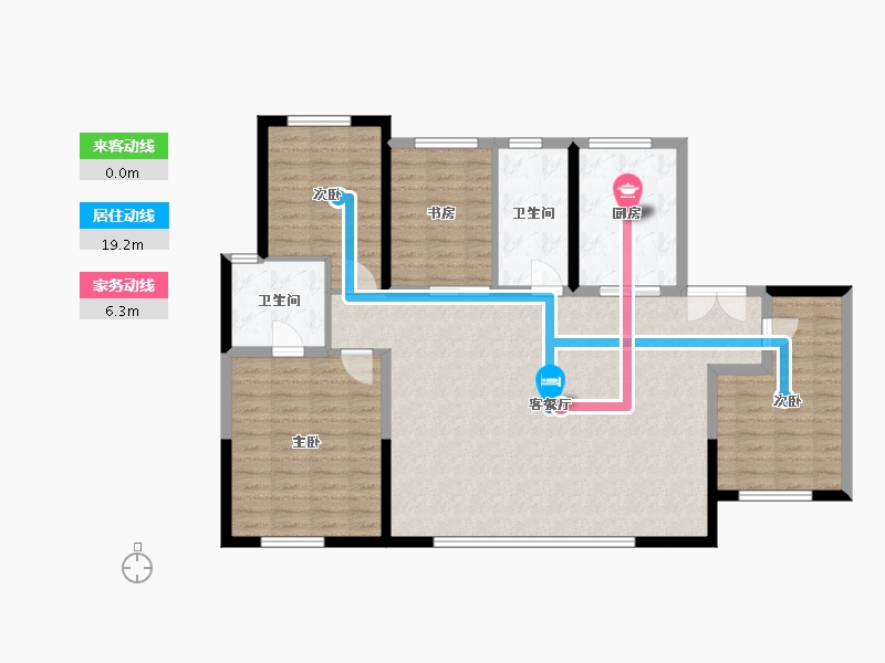 青海省-西宁市-中房南乐府北苑-119.44-户型库-动静线