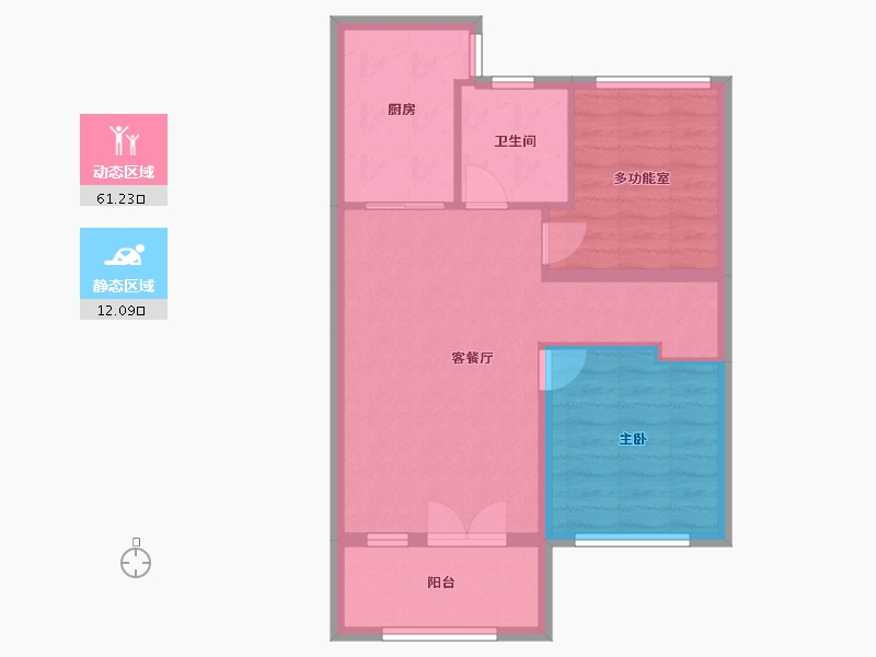 上海-上海市-海玥瀜庭-65.60-户型库-动静分区