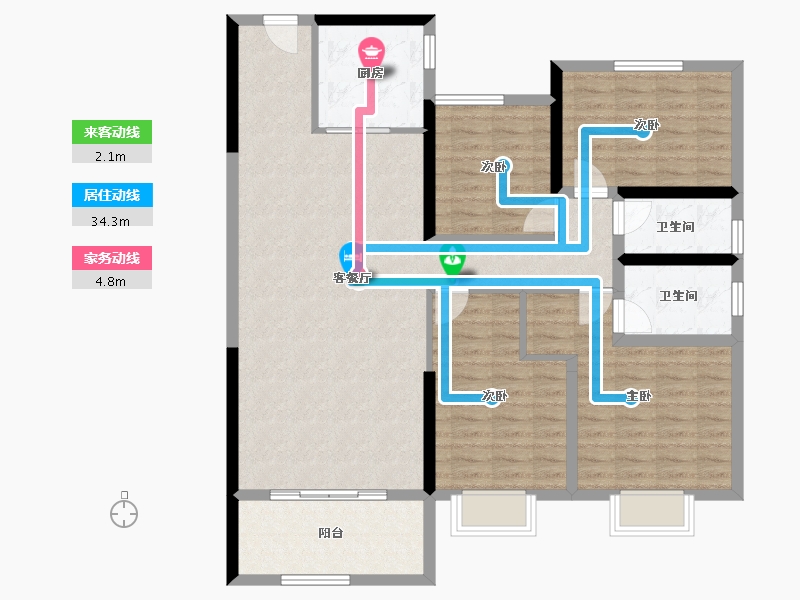 江苏省-镇江市-碧桂园凤凰城-115.89-户型库-动静线