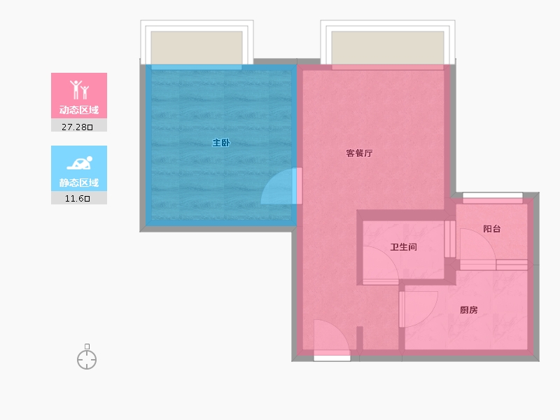 四川省-成都市-南华佳苑-40.00-户型库-动静分区