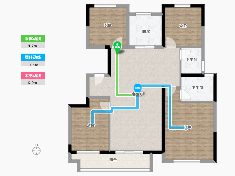 河南省-新乡市-新乐府-111.00-户型库-动静线